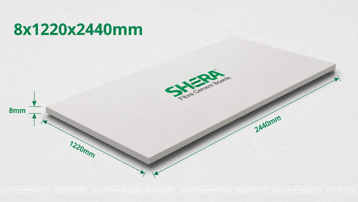 Tấm Xi Măng Cemboard 8mm